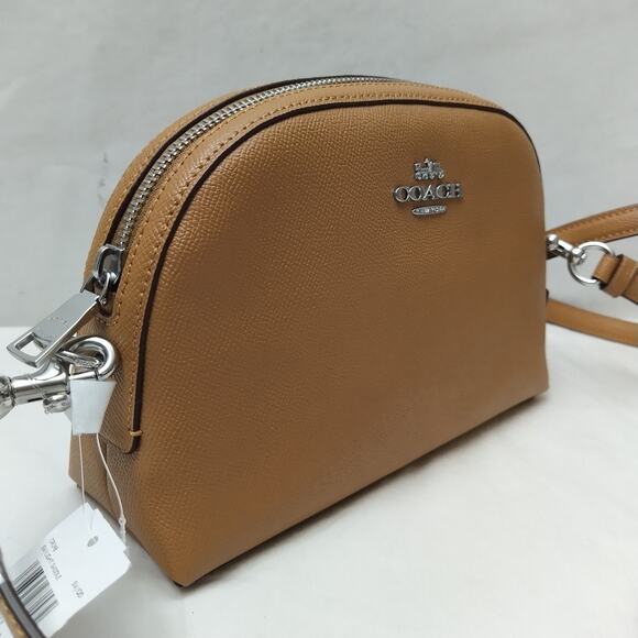 Coach Brown Leather Zipper Closure Crossbody Bag - NWT $328 - Picture 5 of 16